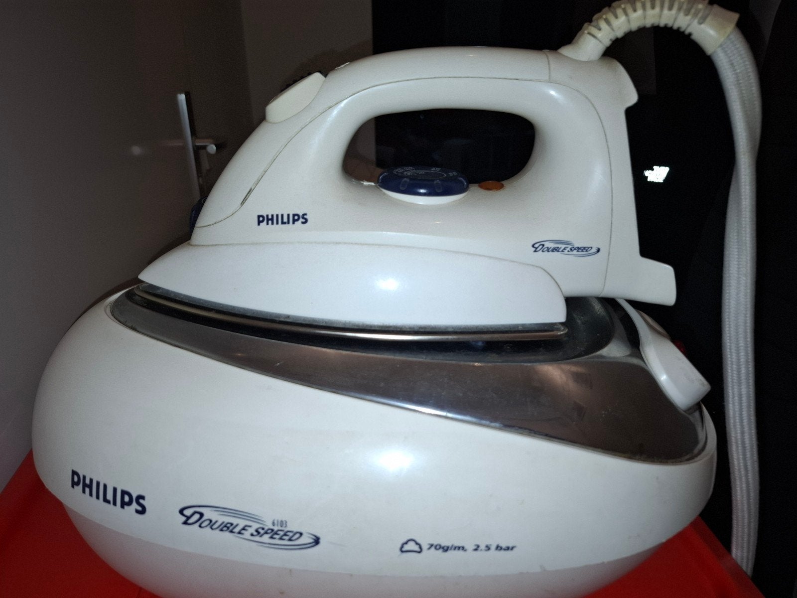 Philips Double Speed 6103 stoomstrijkijzer - stoomgenerato, Ophalen, Gebruikt, Strijkijzer met snoer