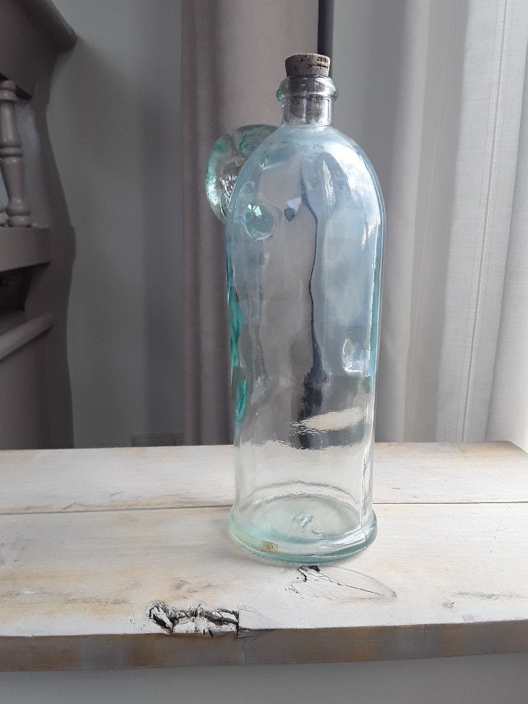 Glazen fles met kurk, Ophalen of Verzenden