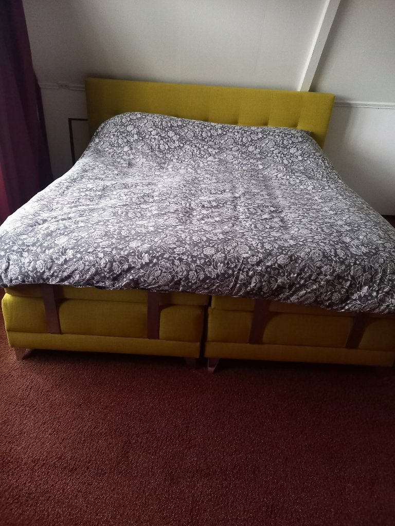Auping boxspring 180x200 elektrisch verstelbaar met topper., Huis en Inrichting, Ophalen, Verstelbaar, Overige kleuren, Tweepersoons