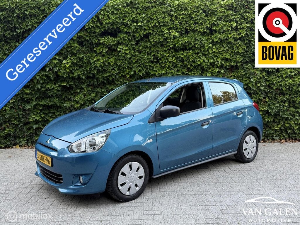 Mitsubishi Space Star 1.0 NAP|Airco|Bluetooth|Trekhaak|, Voorwielaandrijving, Gebruikt, Blauw, Start-stop-systeem