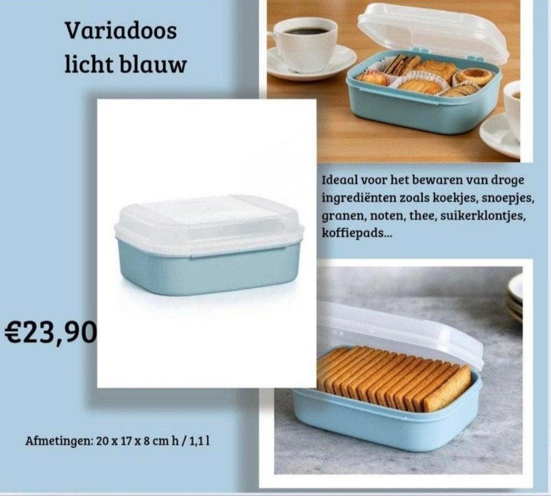 TUPPERWARE Variadoos - Zoetdoos - Snoepbox - brood - cracker, Huis en Inrichting, Ophalen of Verzenden, Nieuw, Bewaardoos