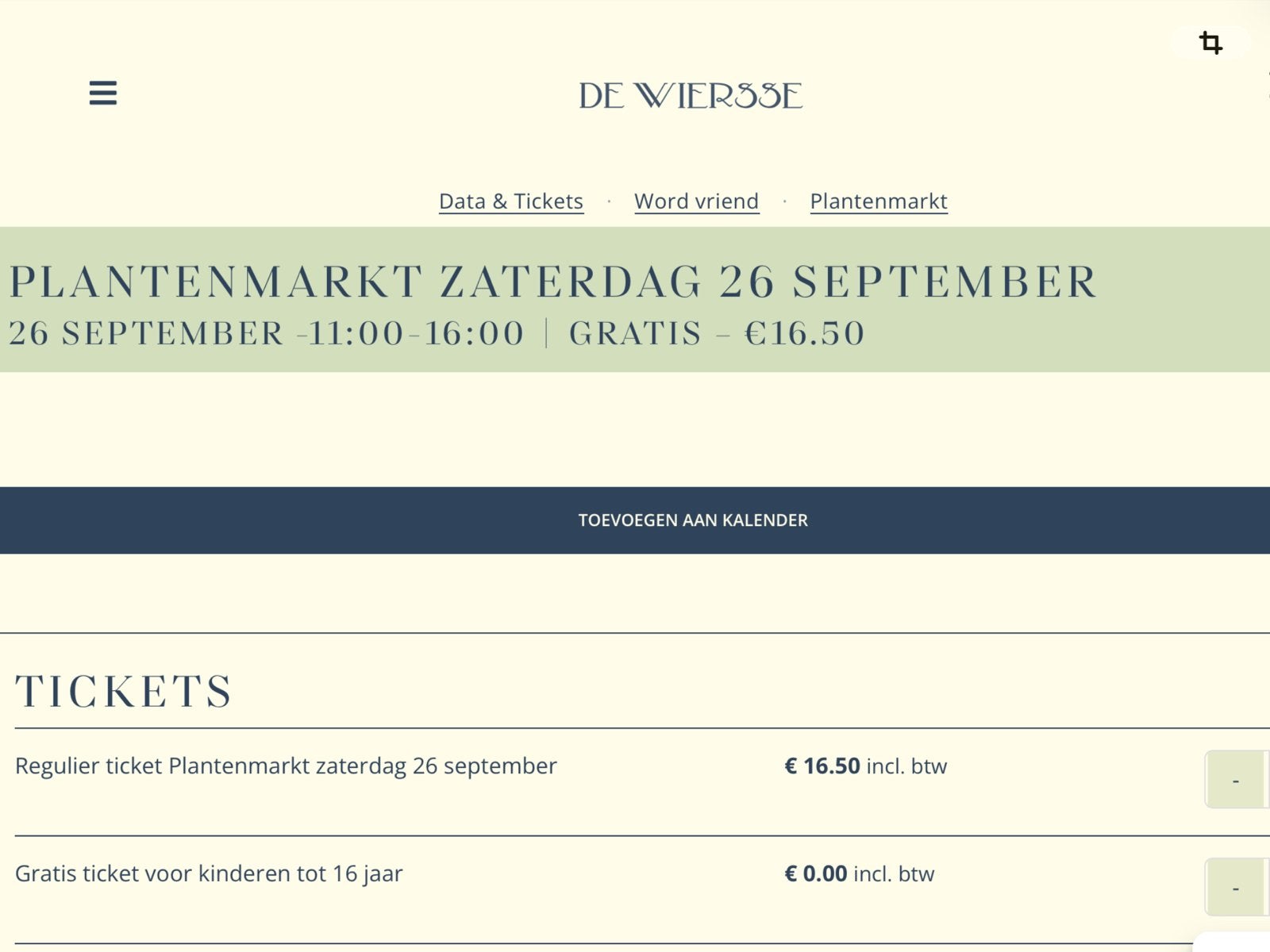 Plantenmarkt landgoed De Wiersse
