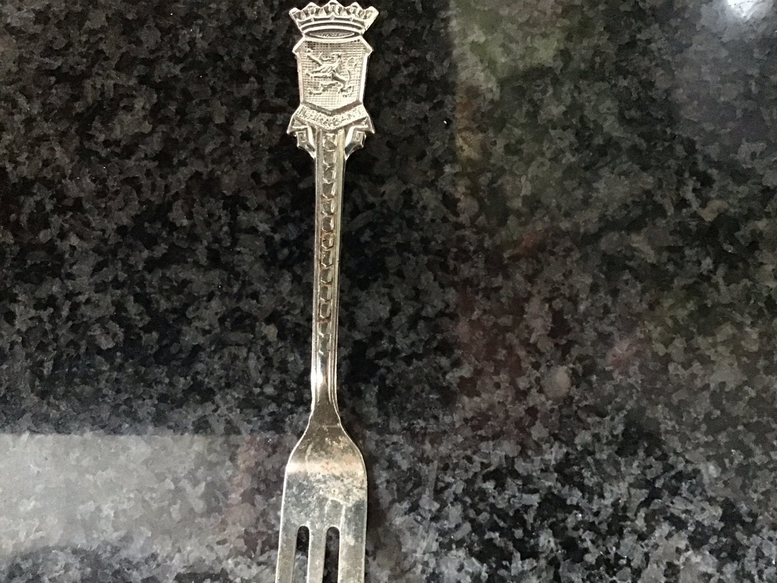 Vork met wapenschild, Ophalen of Verzenden