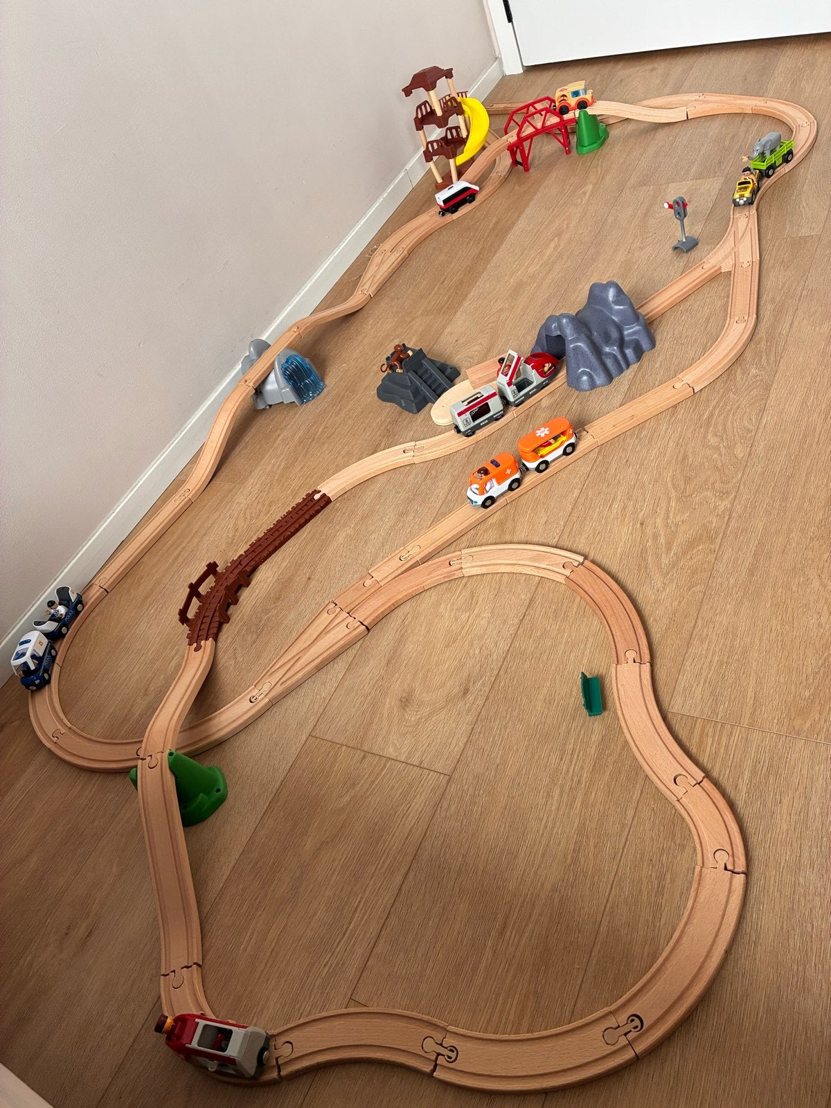 Grote Brio treinbaan met diverse toebehoren, Gebruikt, Ophalen, Overige merken, Groter dan 1:32