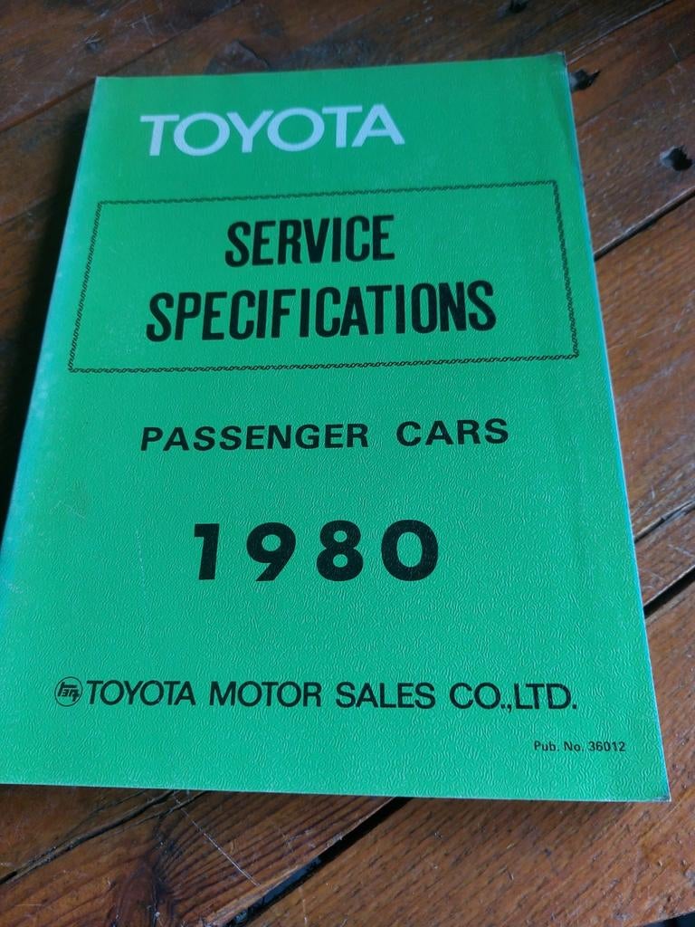 SERVICE SPECIFICATIONS TOYOTA K MOTOR 2A T 2TG 5R 4M 5ME, Ophalen of Verzenden