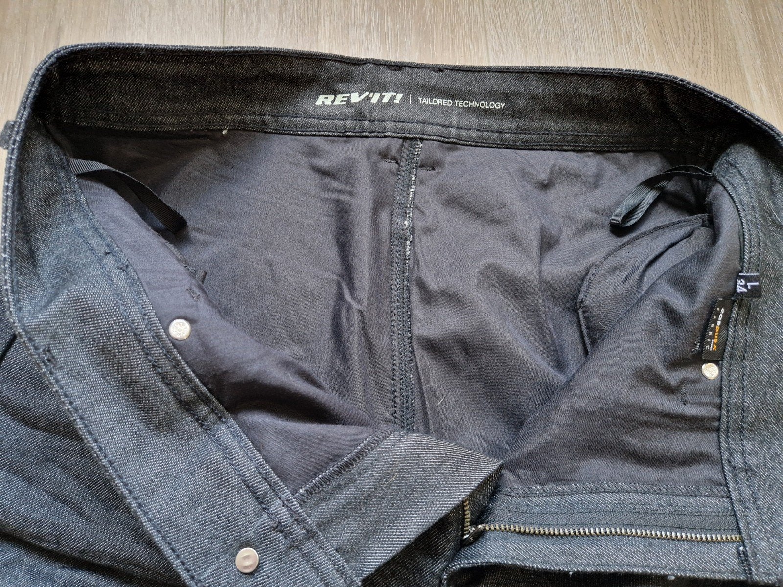 Rev'it motorjeans/spijkerbroek maat L 34, Motoren, Heren, Ophalen of Verzenden, Broek | textiel, Rev'it