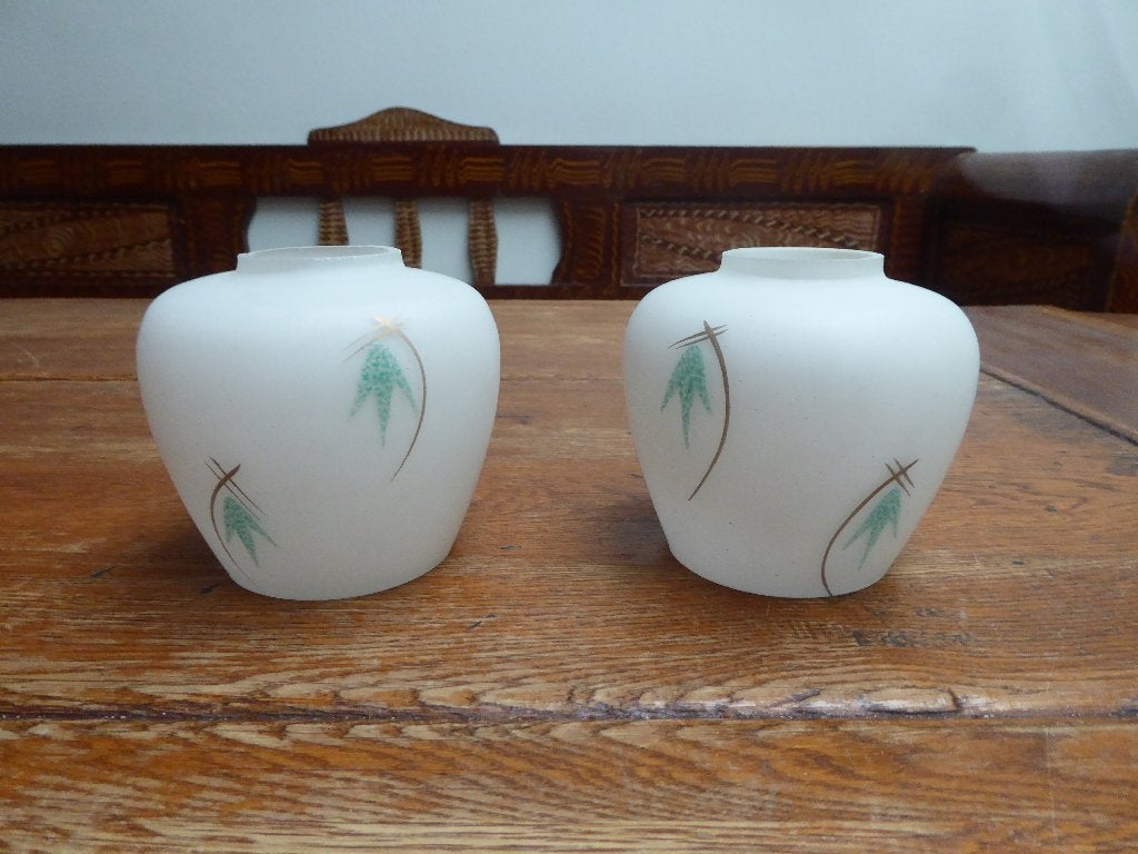2 vintage opaline lampenkapjes