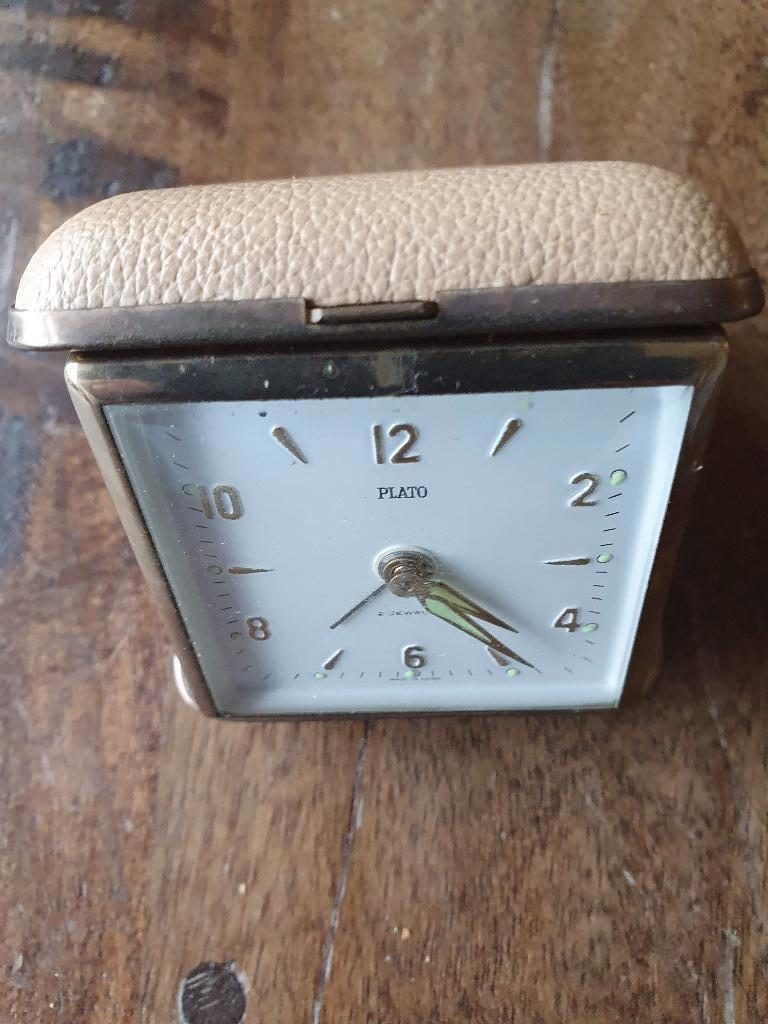reiswekker-tafelklokje vintage, Witgoed en Apparatuur, Wekkers, Ophalen of Verzenden, Gebruikt, Analoog