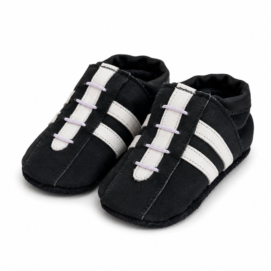 Oxxy Zwarte Babyslofjes in Sneakerdesign – Maat L (maat 22), Schoentjes, Oxxy, Jongetje of Meisje, .
