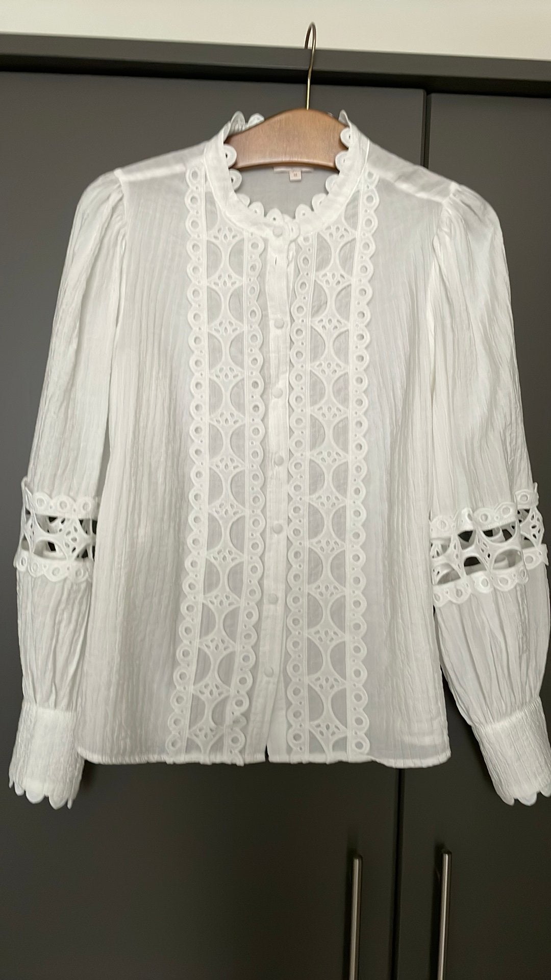 Aaiko blouse, Ophalen of Verzenden, Zo goed als nieuw, Maat 38/40 (M), Wit