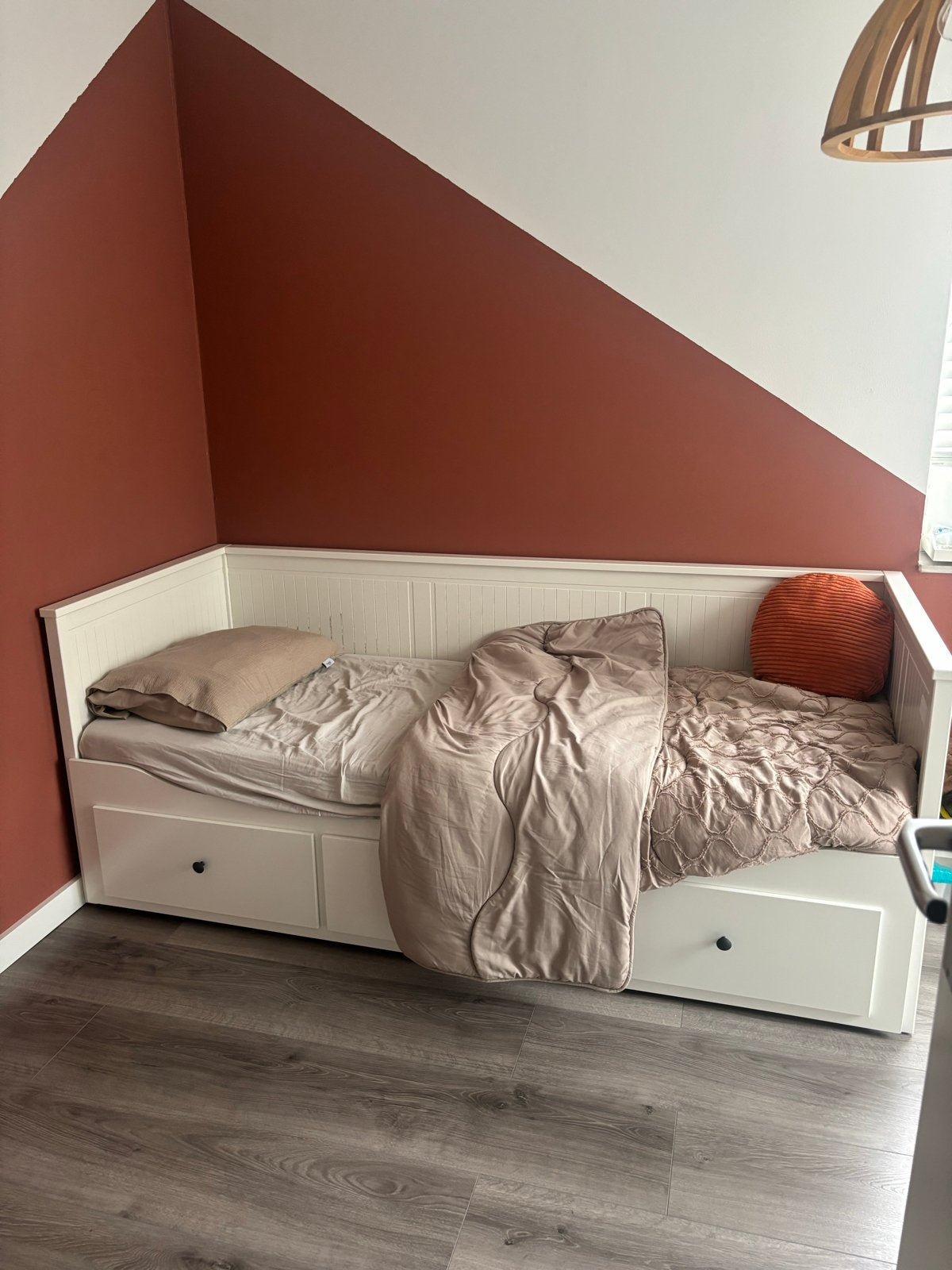 IKEA Hemnes Bedbank met 3 lades - Wit, Ophalen, Gebruikt, 90 cm, Eenpersoons