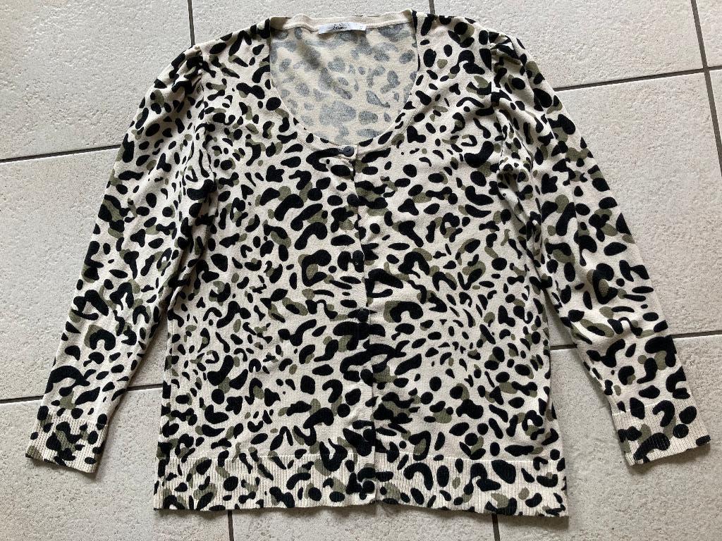 Mooi vest met print Miss Etam maat XXL, Beige, Maat 46/48 (XL) of groter, Ophalen of Verzenden, Zo goed als nieuw