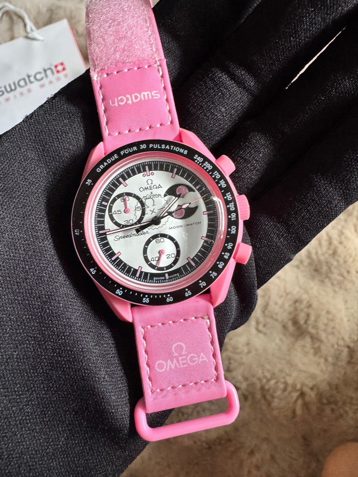 Omega swatch, Sieraden, Tassen en Uiterlijk, Horloges | Kinderen, Zo goed als nieuw, Jongen of Meisje, Ophalen of Verzenden