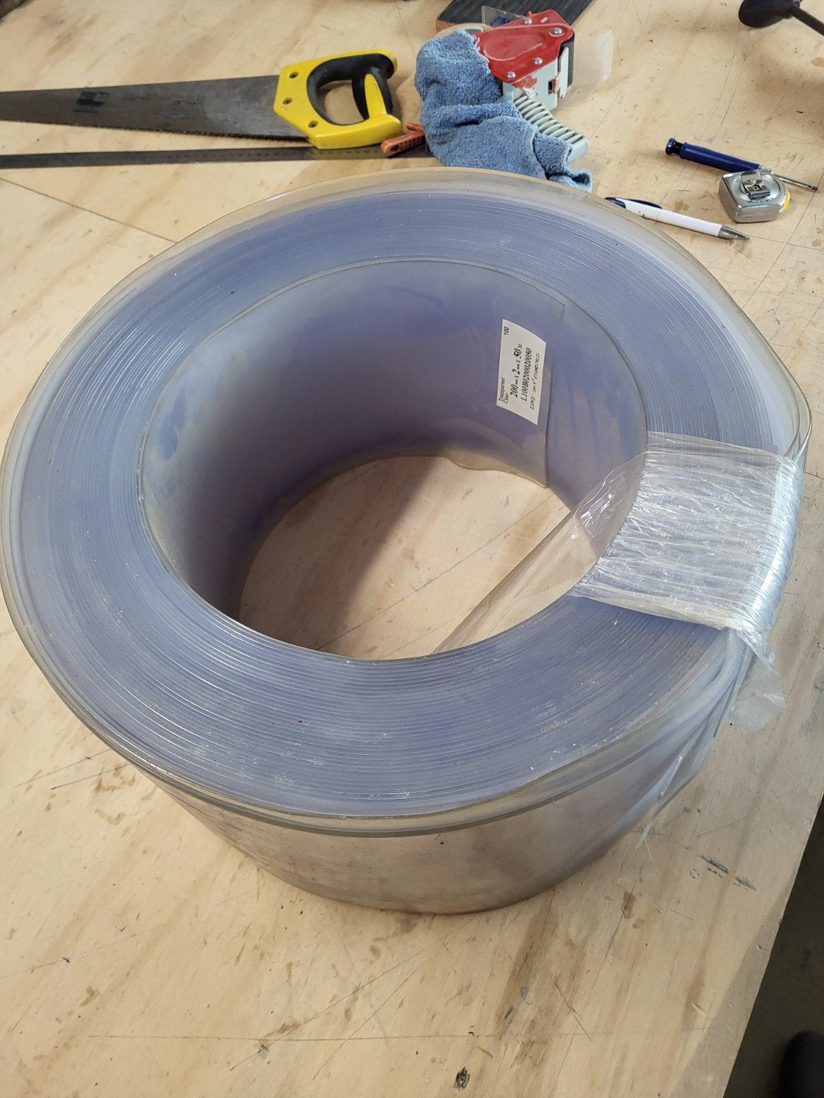 Rol PVC tochtflappen - lengte ca. 40 meter,  200x2mm, Ophalen of Verzenden