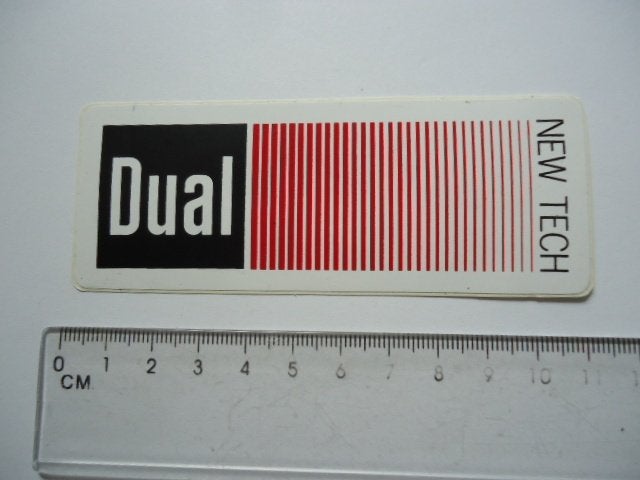 sticker oud DUAL New Tech platenspeler vinyl plaat audio, Verzenden, Zo goed als nieuw, Bedrijf of Vereniging