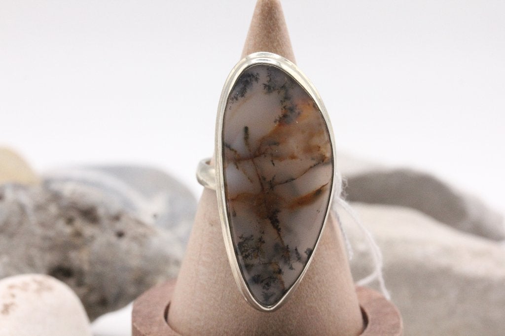 ring, Bruin, Ophalen of Verzenden, Zo goed als nieuw, 17 tot 18