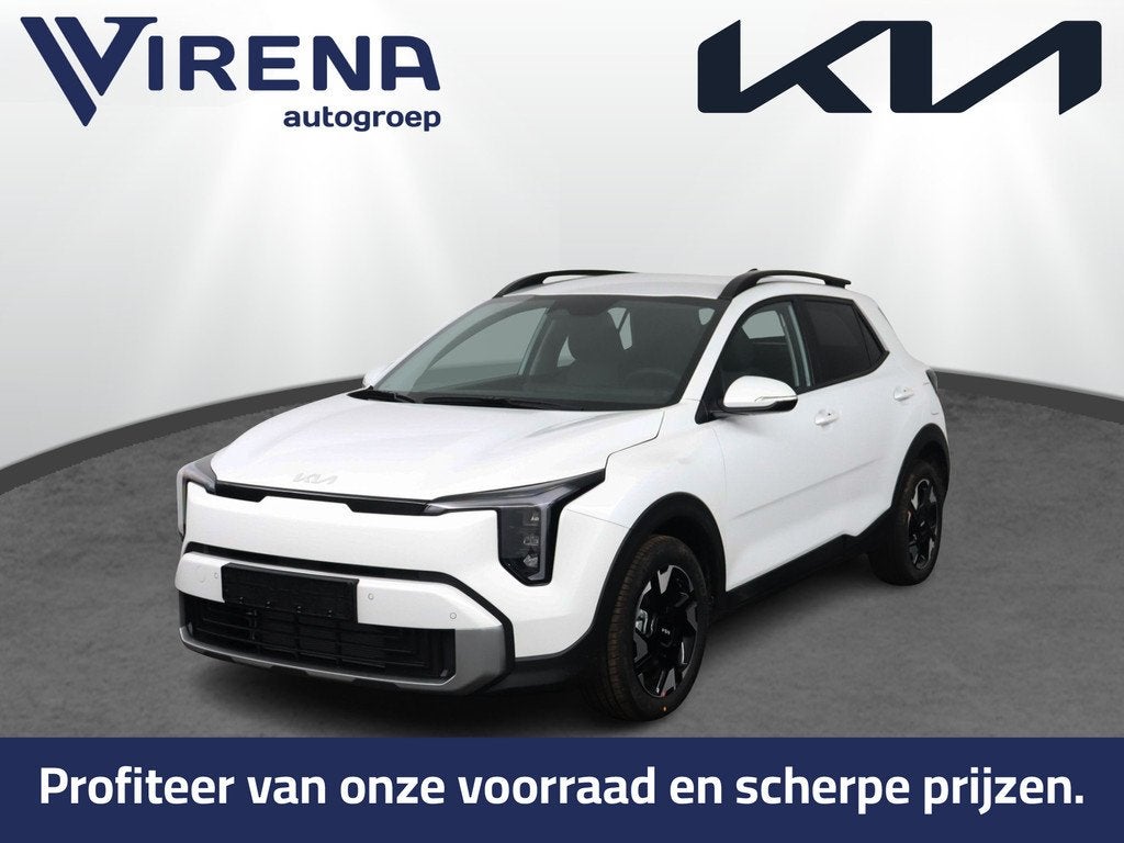 Kia Stonic 1.0 T-GDi MHEV DynamicPlusLine Stoel/Stuurverwarm, Auto's, Kia, Voorwielaandrijving, Stof, 116 pk, Wit