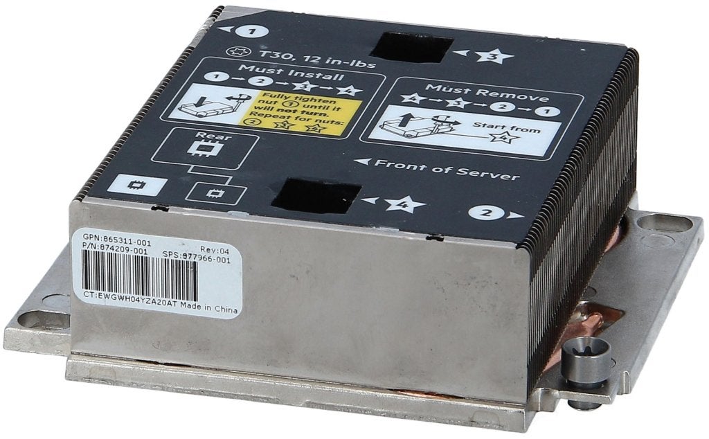 HPE BL460c Gen10 CPU2 Heatsink 874209-001, Computers en Software, Servers, Hewlett Packard Enterprise B.V., Info@hpe.com, Startbaan 16, 1187 XR Amstelveen, Nederland