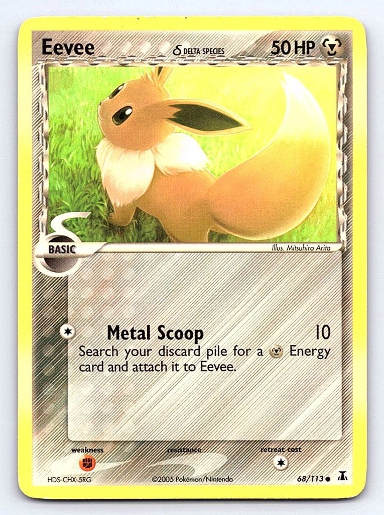 Eevee DS 68 non holo, Ophalen of Verzenden, Zo goed als nieuw, Losse kaart