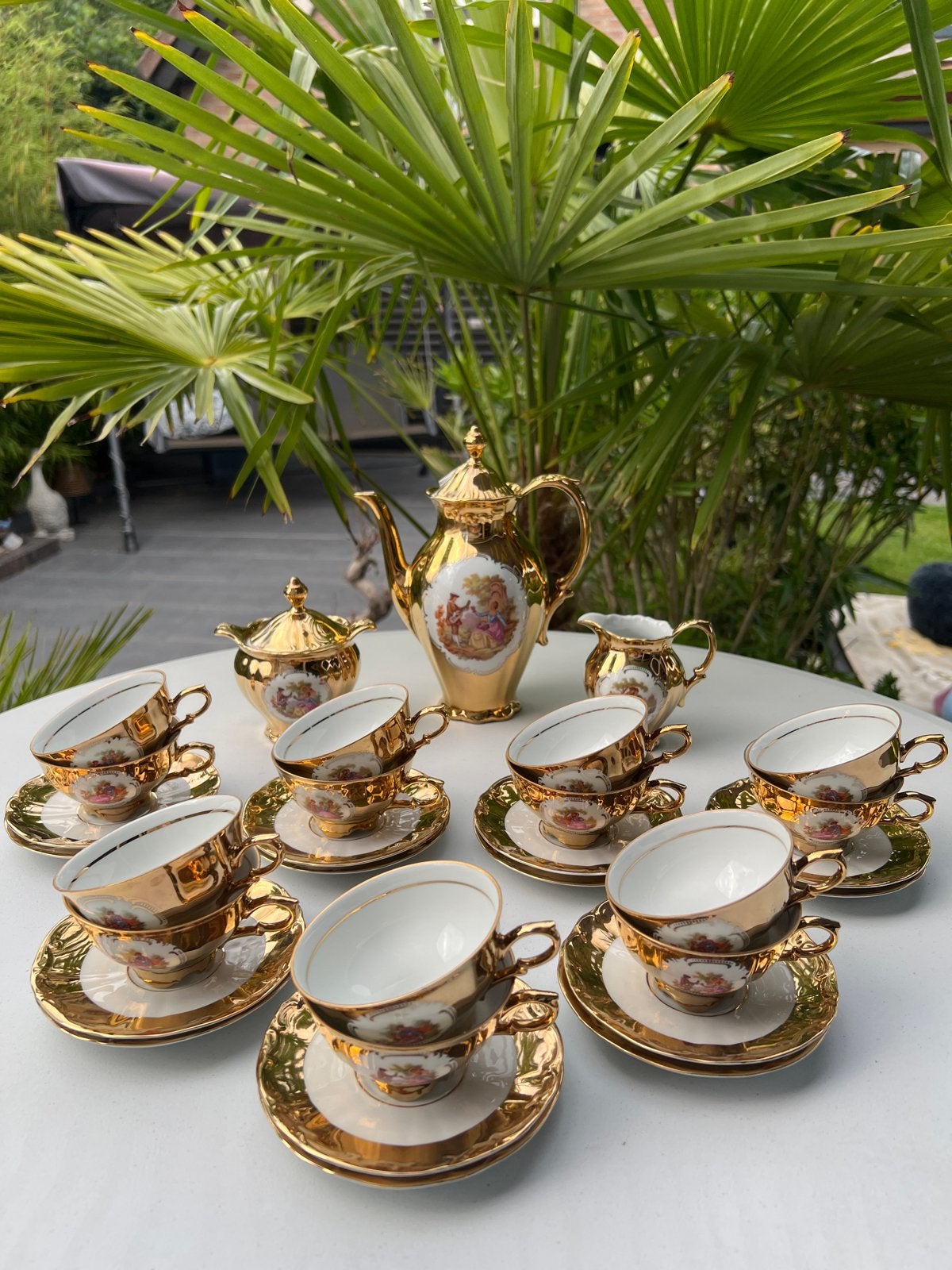 Vintage Bavaria Porseleinen Koffieservies - 1926 HWL, Antiek en Kunst, Antiek | Porselein, Ophalen