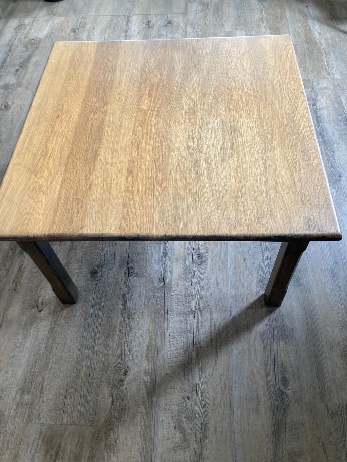 Salontafel 75 x 75 cm bijzettafel blank  eiken, Huis en Inrichting, Tafels | Bijzettafels, Gebruikt, Vierkant, 75 cm of meer, Hout