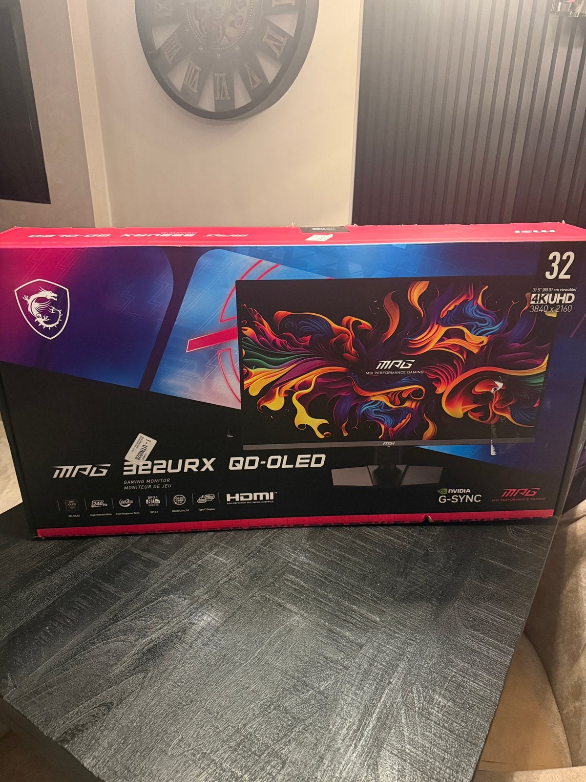 MSI MPG 321URX 32" 4K UHD 240Hz QD-OLED Gaming Monitor nieuw