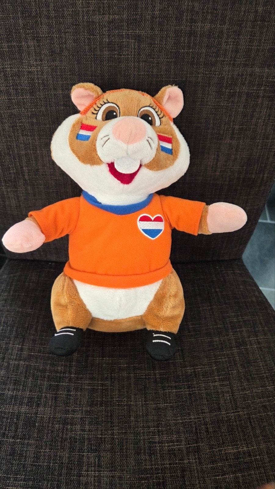 Albert Heijn AH Hamster Oranje EK/WK Voetbal Knuffel, Oranje, Hamster, Ophalen of Verzenden, Zo goed als nieuw