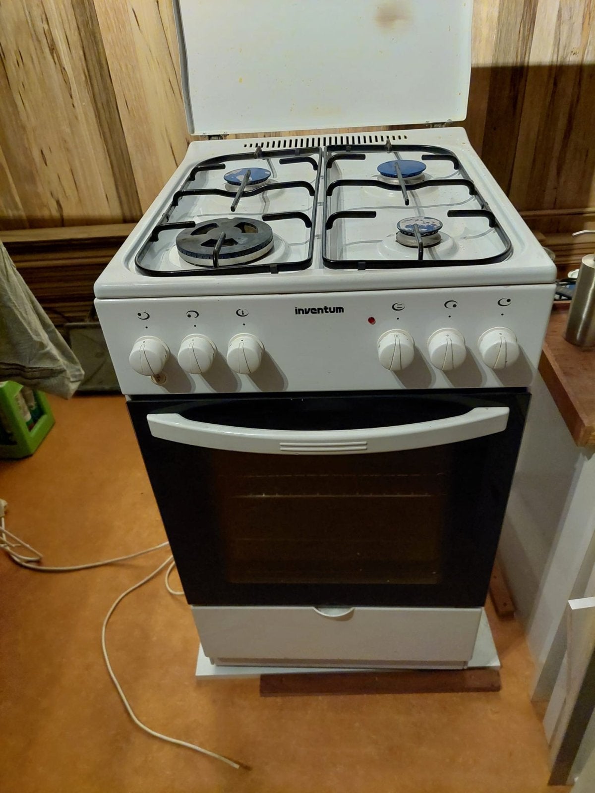 Inventum Kookfornuis met Elektrische Oven, Ophalen, Gebruikt, 4 kookzones, Gas