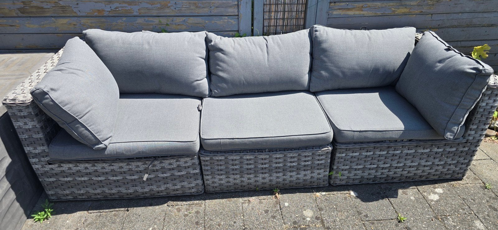 Grijs Loungeset 3-delig Bois Le Duc incl. kussens, Ophalen, Kunststof, Gebruikt, 3 zitplaatsen