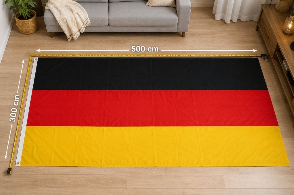 Duitse vlag, Deutschlandfahne Flagge 300 x 500cm, Ophalen of Verzenden, Nieuw