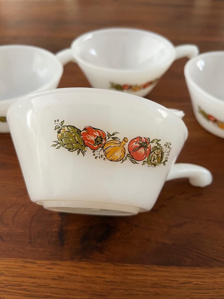 5 soepbakjes, Anchor Hocking Usa, Gebruikt, Ophalen of Verzenden, Glas, Kom(men)