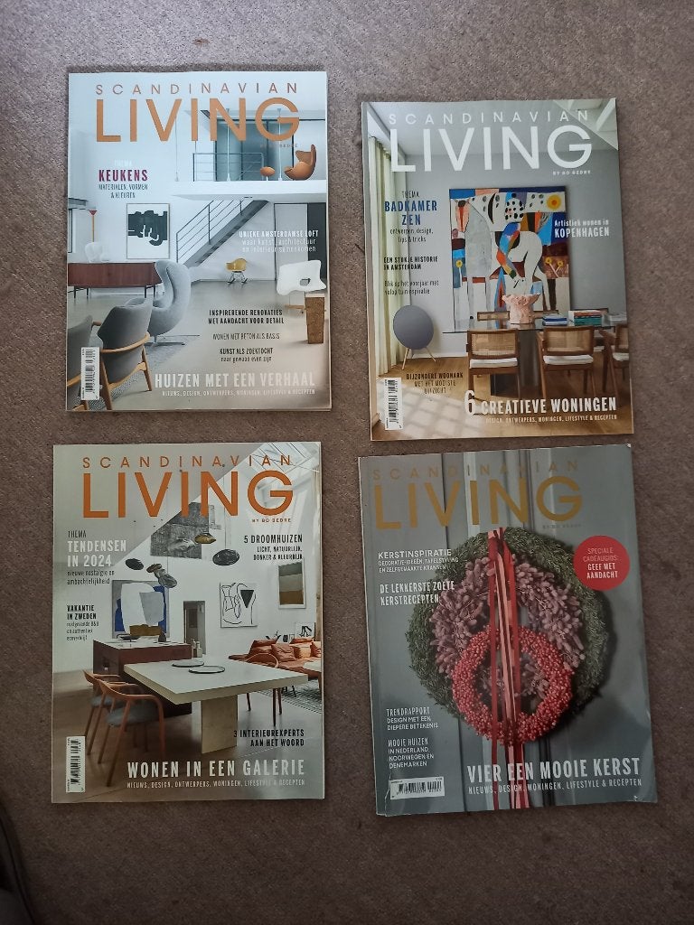 4 x Tijdschrift Scandinavian Living, Ophalen of Verzenden, Zo goed als nieuw, Overige typen