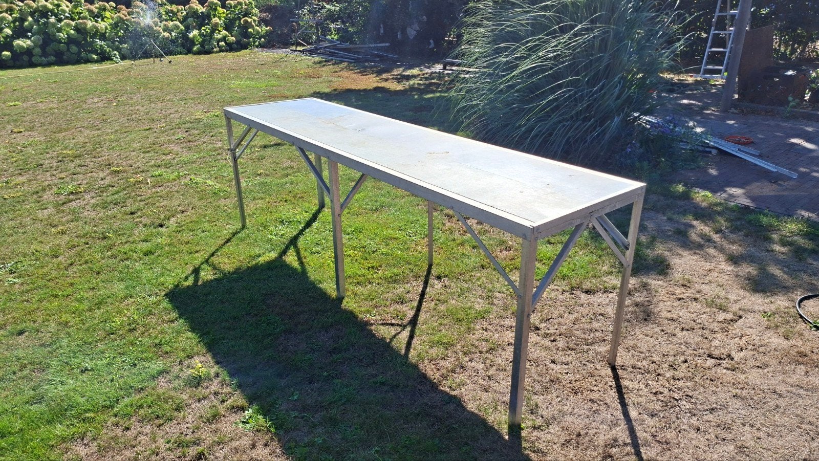 Lichtgewicht aluminium kweektafel 230x58x77 cm, Ophalen, Gebruikt, Rechthoekig, Aluminium