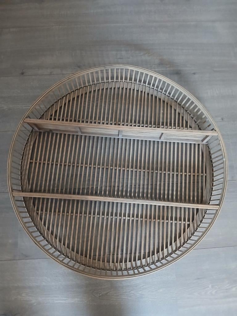 Ovale rotan wandplank/rek 75cm - Boho/Vintage stijl, Huis en Inrichting, Woonaccessoires | Overige, Ophalen, Gebruikt, Boho, Natuurlijk materiaal