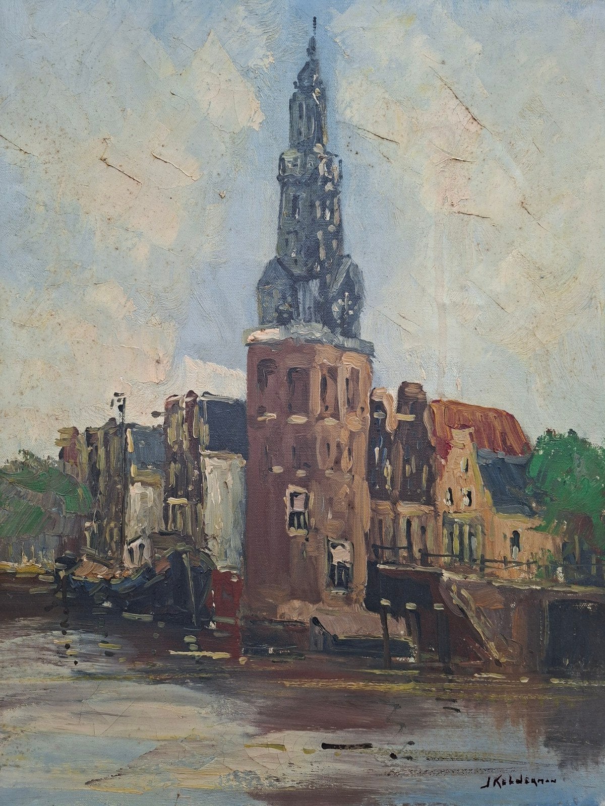 Schilderij van Kelderman, Antiek en Kunst, Kunst | Schilderijen | Klassiek, Ophalen of Verzenden