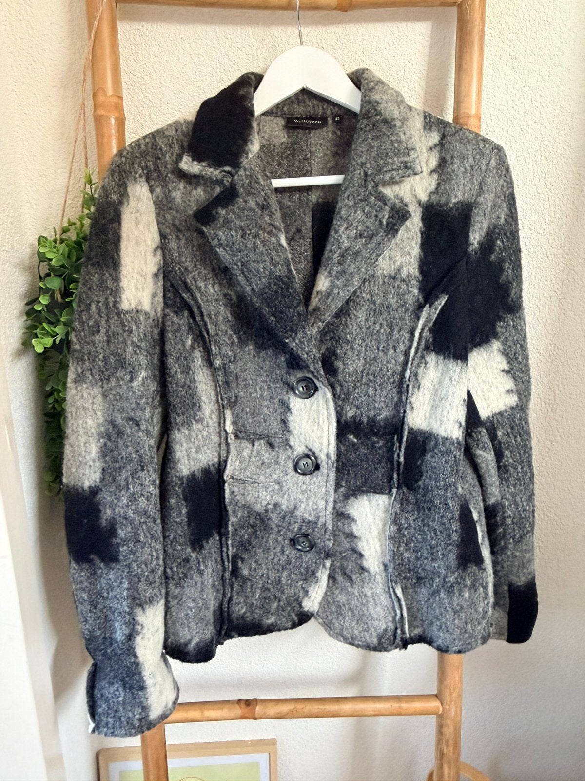 Witteveen wollen jasje maat 42, Kleding | Dames, Maat 42/44 (L), Ophalen of Verzenden, Zo goed als nieuw, Jasje