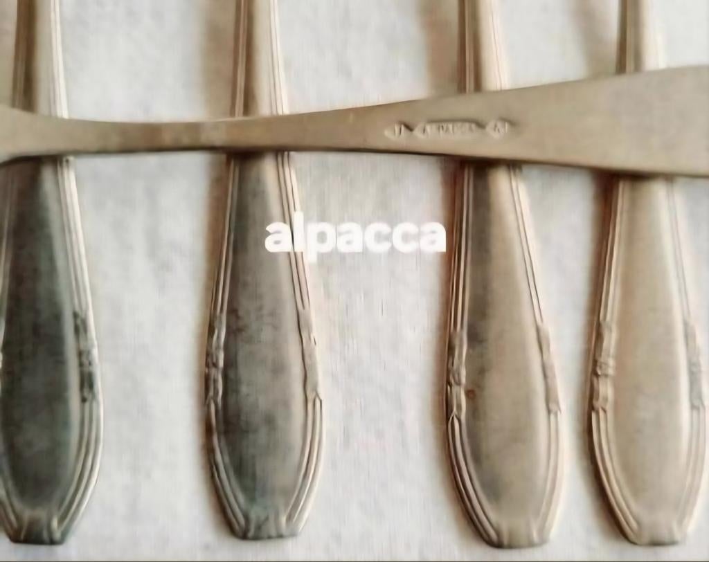 U Alpacca relief bewerkte taart dessert vorkjes hotel zilver, Ophalen of Verzenden