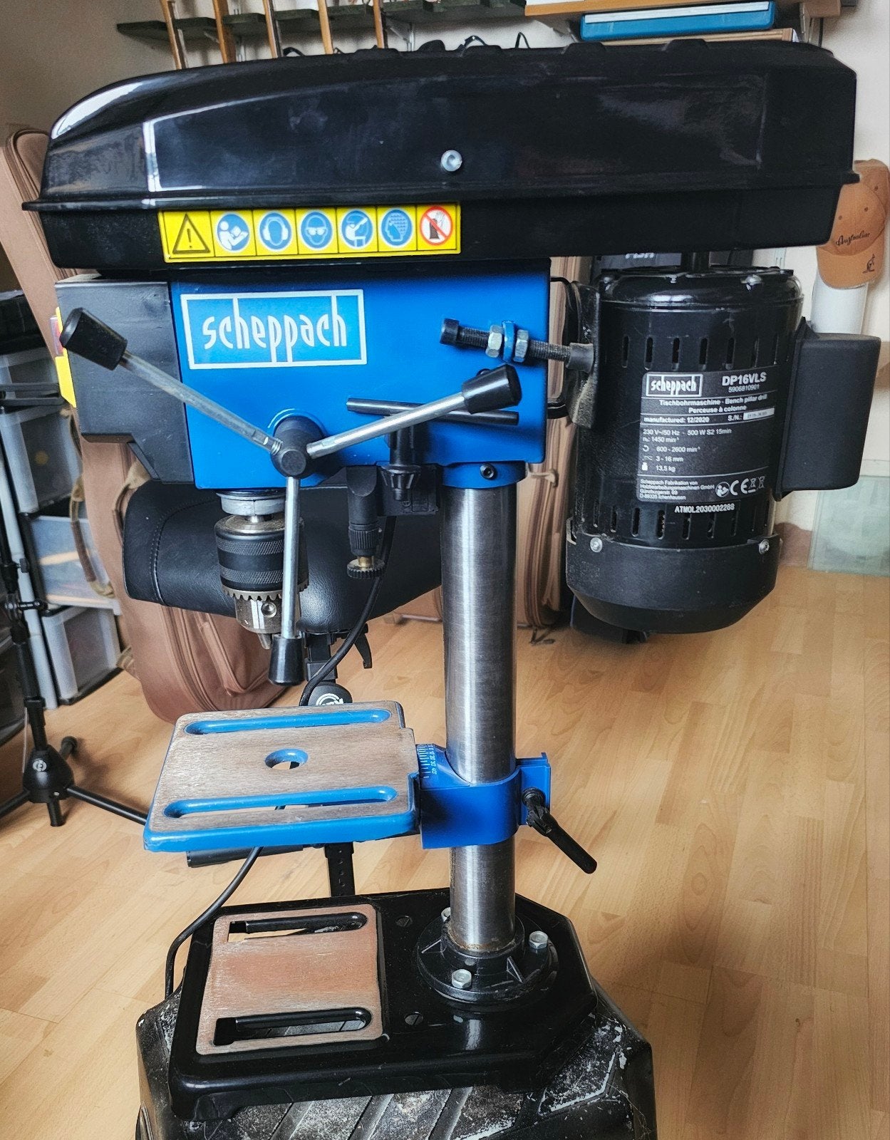 Scheppach DP16VLS Kolomboormachine - Zo goed als nieuw, Ophalen, Variabele snelheid, Zo goed als nieuw, Kolomboormachine