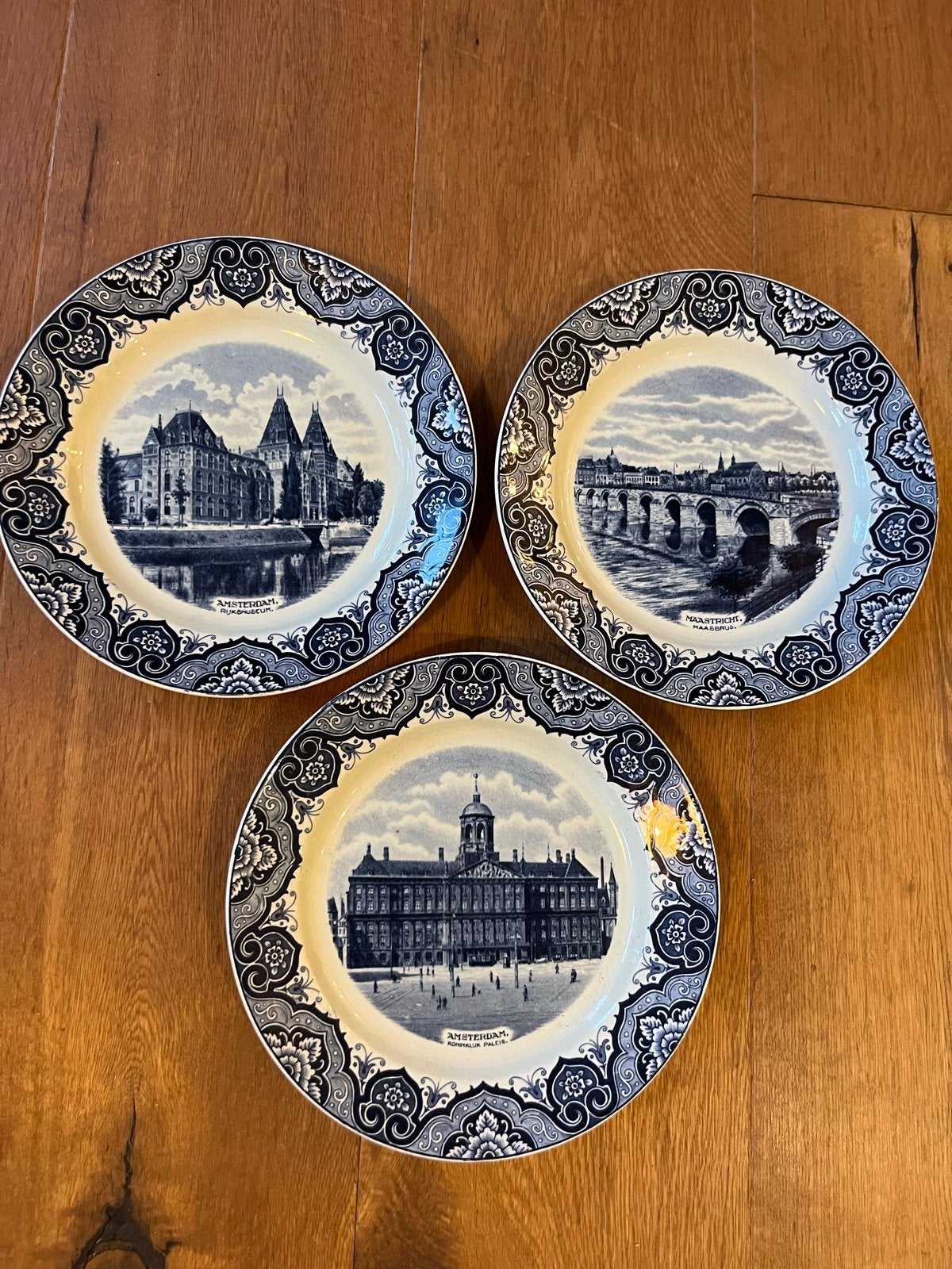 Set van 3 Delfts Blauwe Wandborden - Mooi Nederland, Ophalen of Verzenden