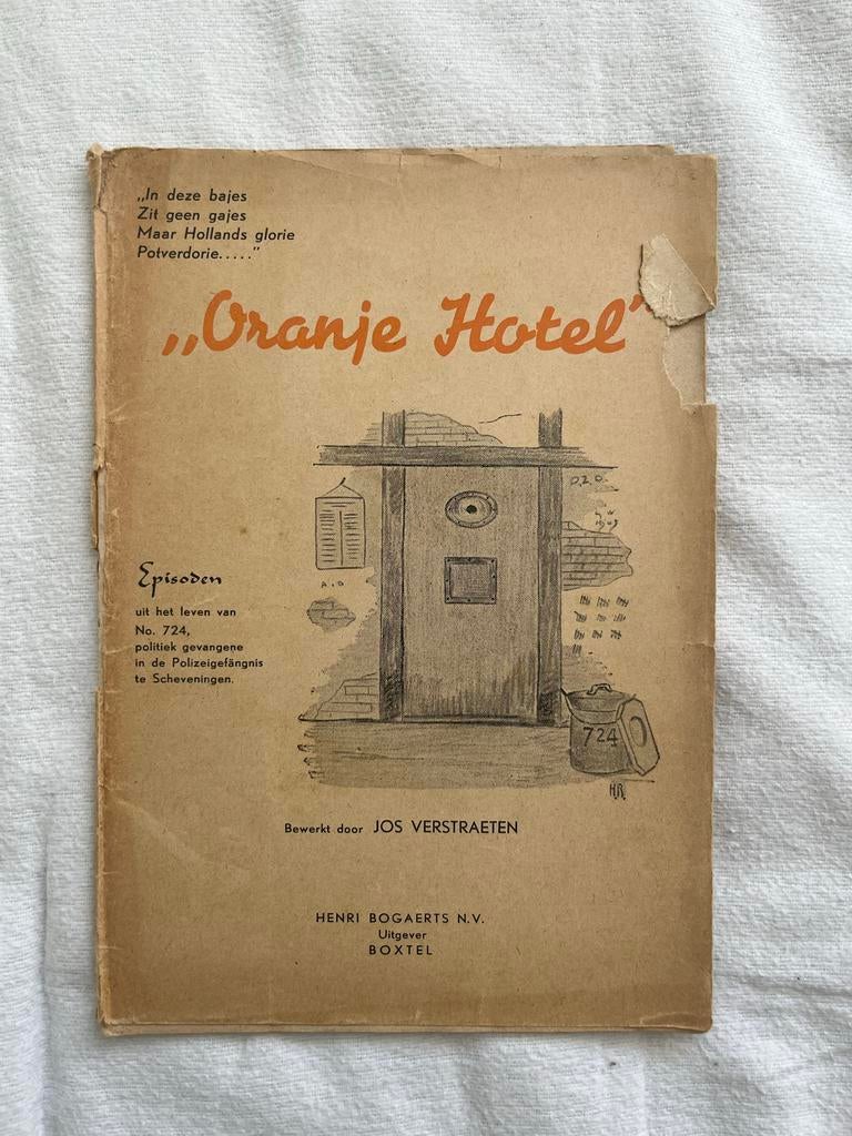 Boekje Oranje Hotel - Jos Verstraeten (Oorlog, Scheveningen), Ophalen of Verzenden, 20e eeuw of later, Gelezen