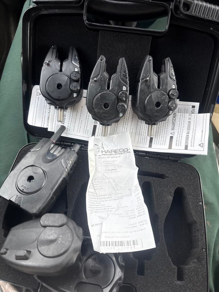 Fox en Delkim piepers - Complete set vismelders, Watersport en Boten, Ophalen of Verzenden, Zo goed als nieuw