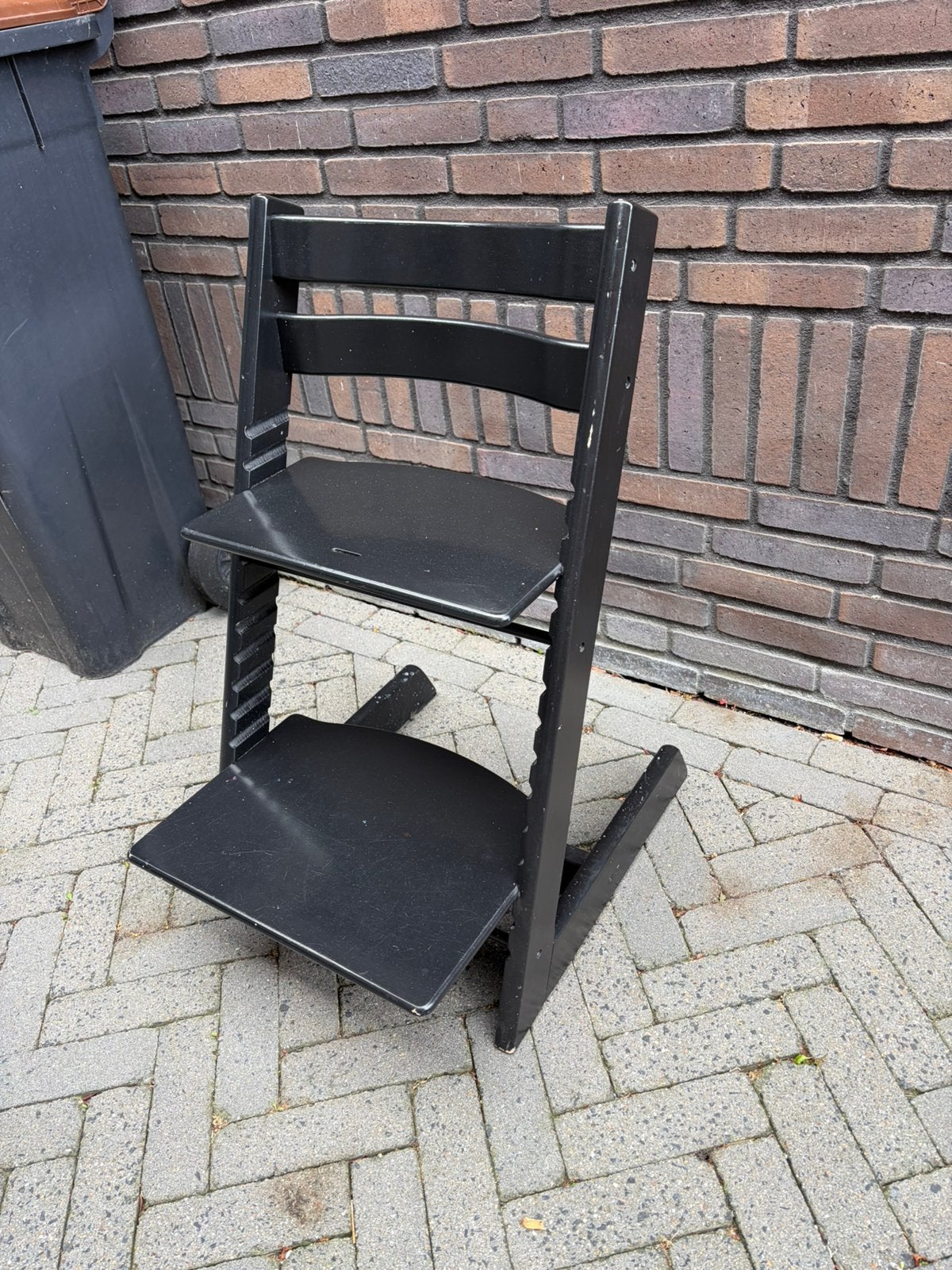 TrippTrapp zwart, Kinderen en Baby's, Kinderstoelen, Ophalen, Meegroeistoel