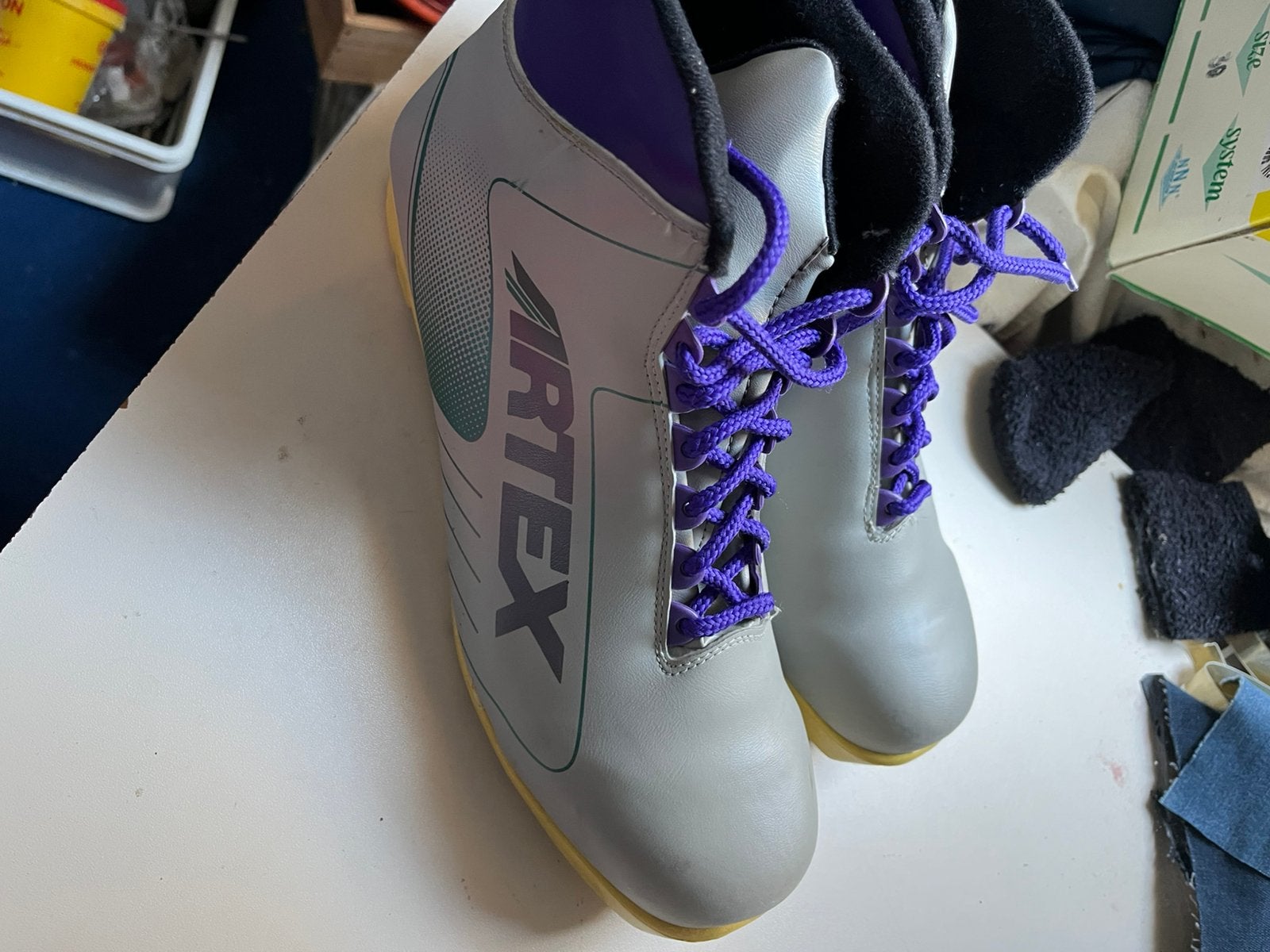 Heren langlauf schoenen en pak, Ophalen, Zo goed als nieuw, Maat 56/58 (XL), Pak