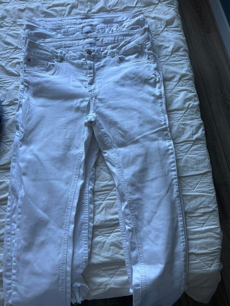 Witte broeken Takko, Ophalen of Verzenden, Zo goed als nieuw, Wit, Overige jeansmaten