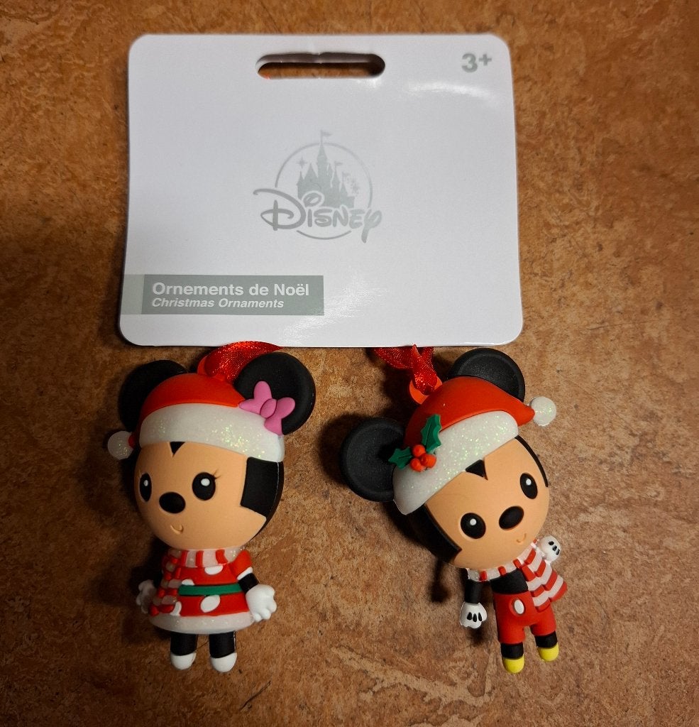 Disneyland parijs mickey en minnie kerst ornamenten, Verzamelen, Disney, Ophalen of Verzenden, Overige figuren, Nieuw, Overige typen