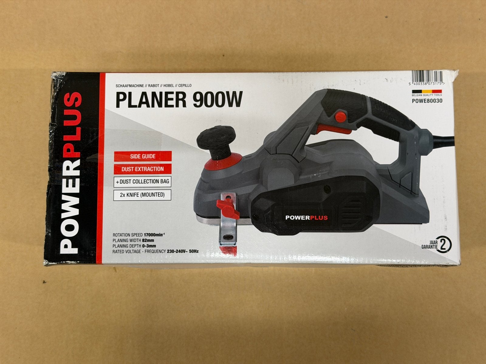 Nieuwe Powerplus POWE80030 Schaafmachine 900W, Ophalen of Verzenden, Nieuw, Elektrisch