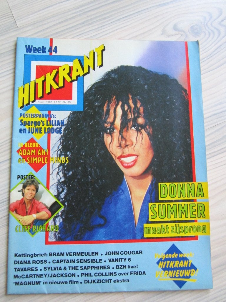 Hitkrant 4 nov 1982 week 44 donna summer on cover, Verzenden, 1980 tot heden, Nederland, Tijdschrift
