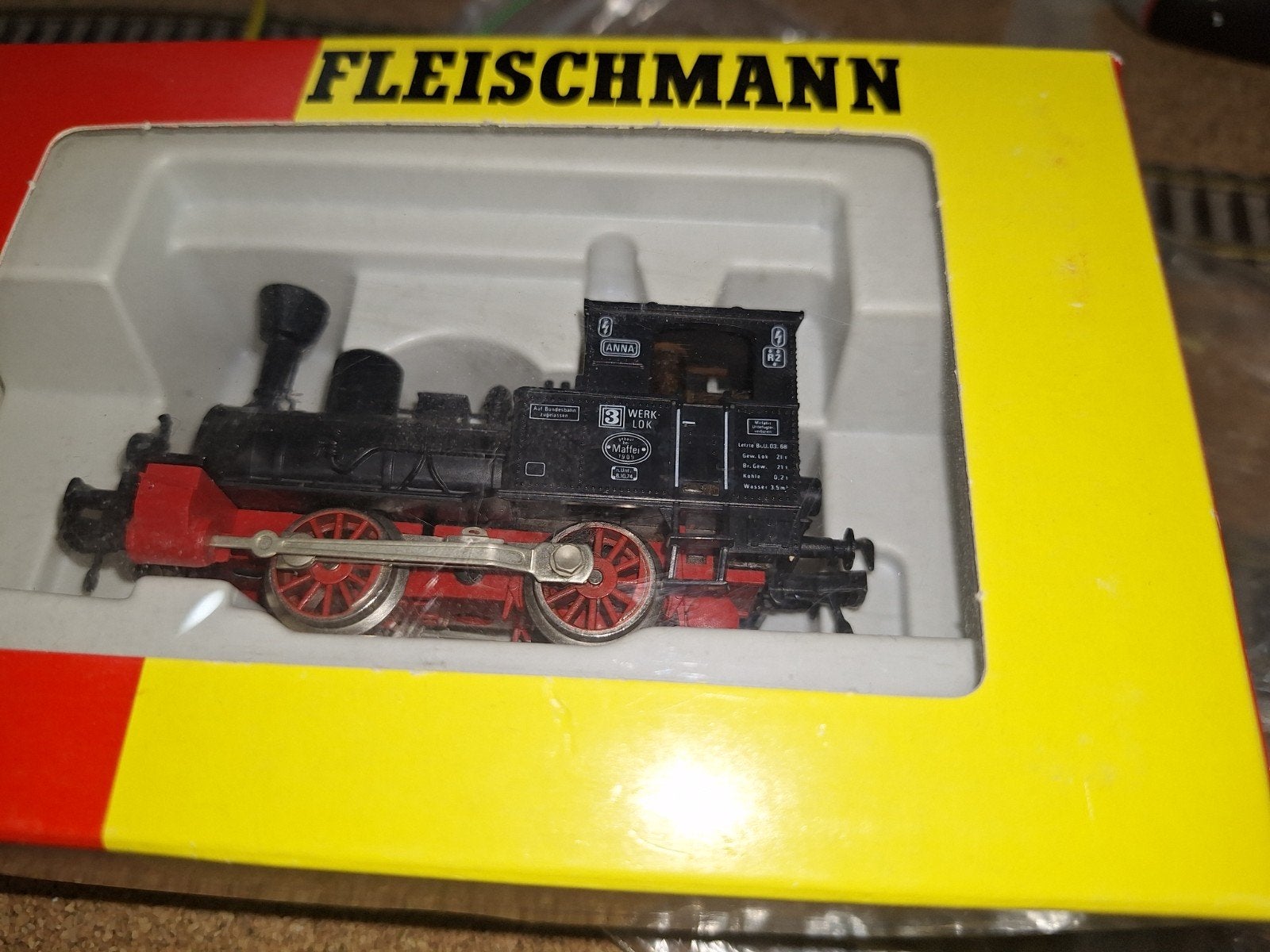 Fleischmann 'Anna' stoomlocomotief met doosje (HO), Ophalen of Verzenden, Gebruikt, Locomotief, Fleischmann