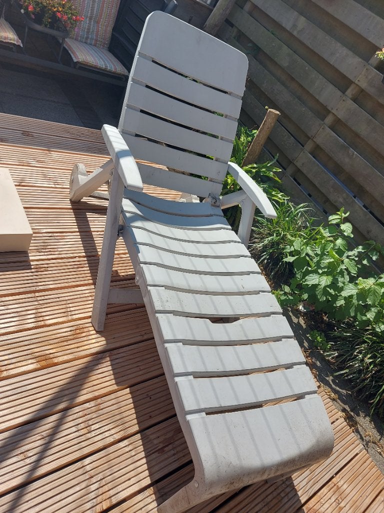 Hartlman ligstoel, Tuin en Terras, Tuinstoelen, Ophalen, Gebruikt, Kunststof, Inklapbaar