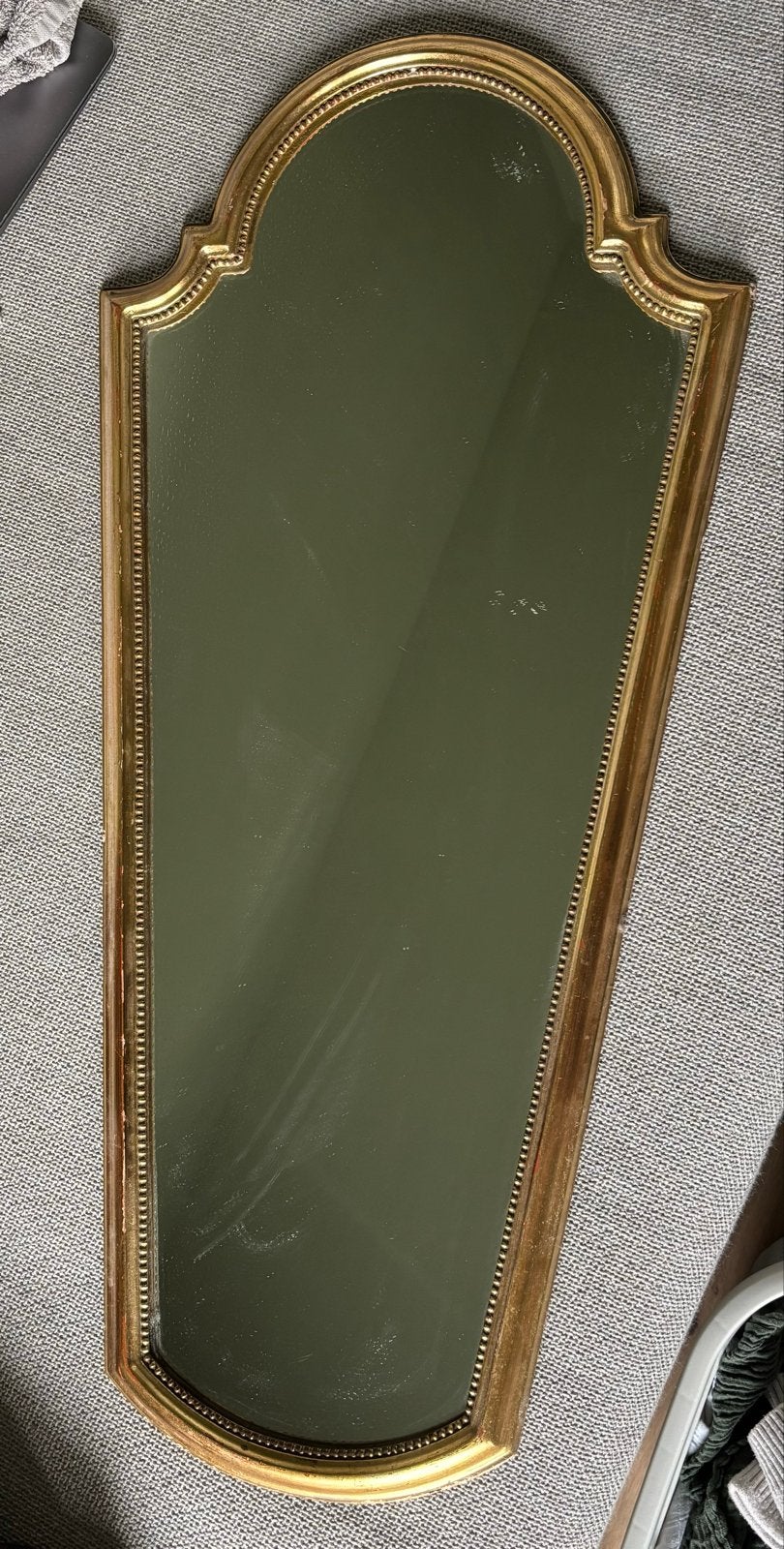 Antieke Franse spiegel voor toilet, badkamer of hal, Antiek en Kunst, Ophalen, Overige vormen, Minder dan 50 cm, Minder dan 100 cm